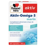 Illustration of the product packaging Doppelherz aktiv Aktiv-Oméga-3 front view